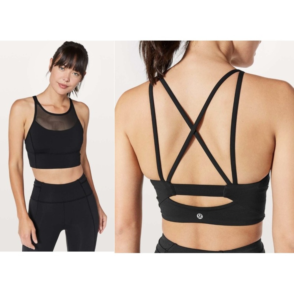 Lululemon Clip-In Long Line Bra Black Size 6